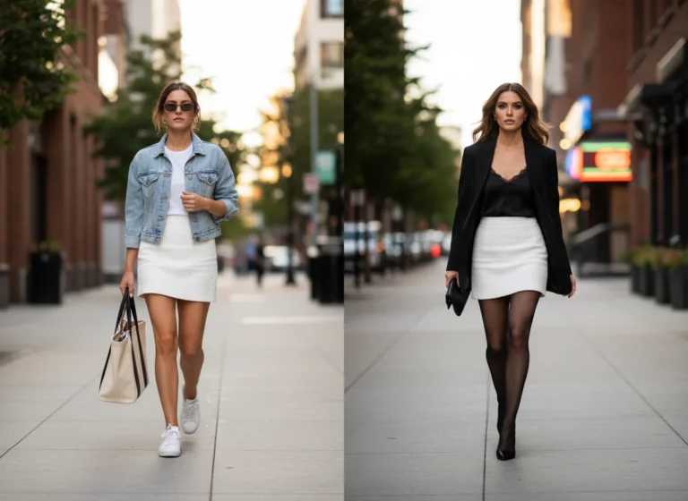 White Mini Skirt Outfits: Cute Casual Looks for Day and Night