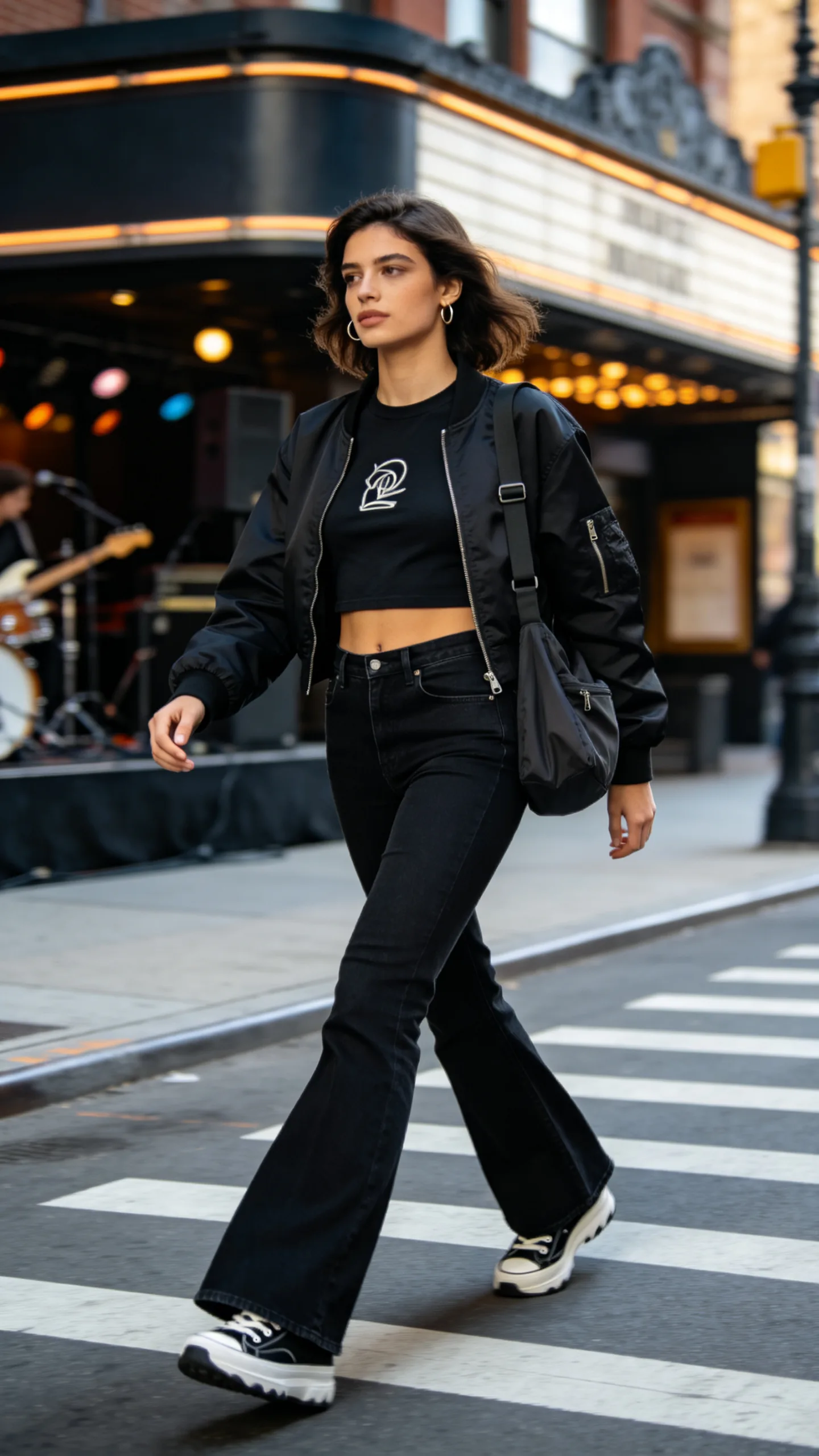 6. Graphic Baby Tee and Chunky Sneakers