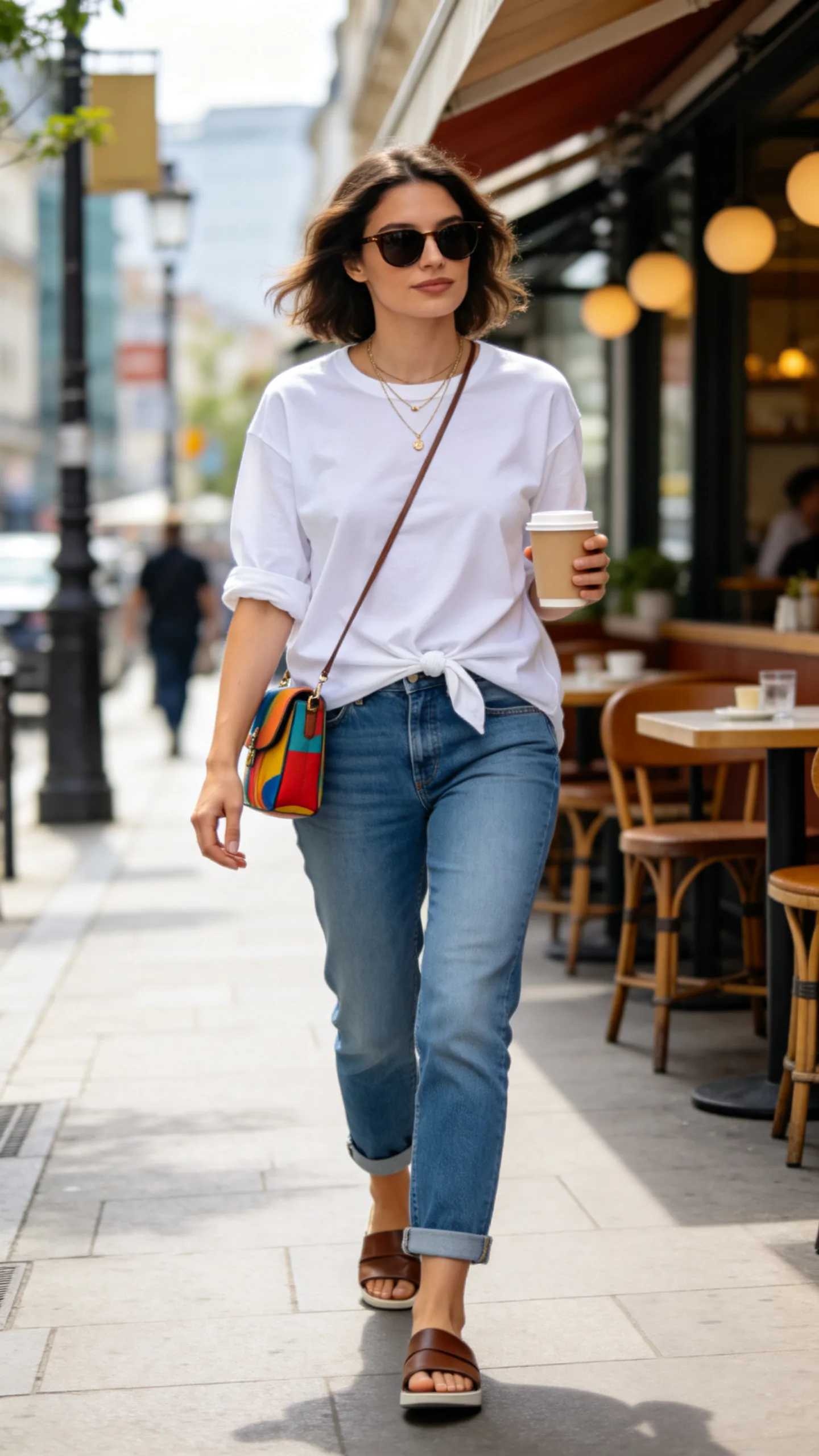 9. Slim Jeans With an Oversized White T-Shirt