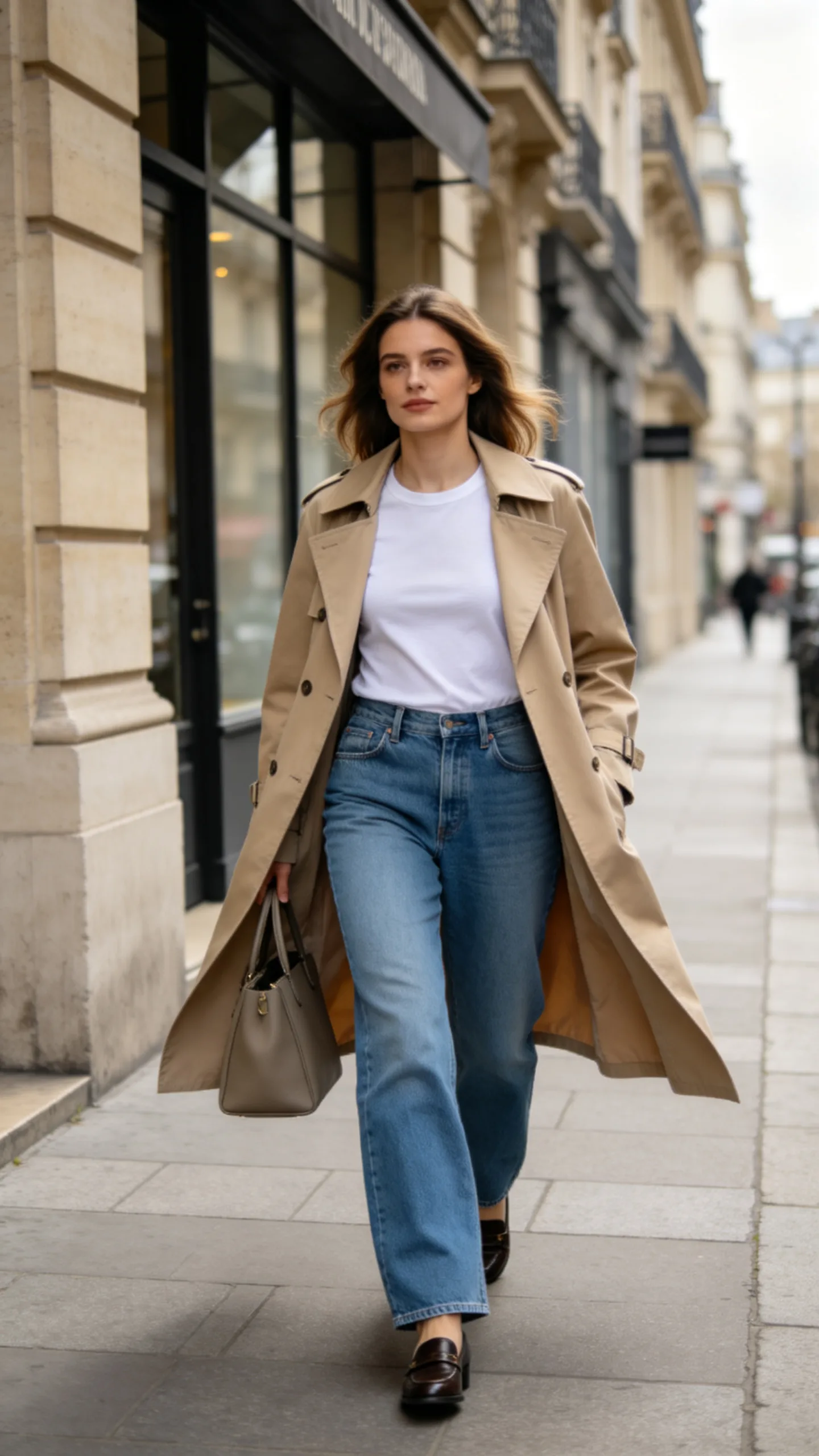 11. Baggy Jeans With a Trench Coat