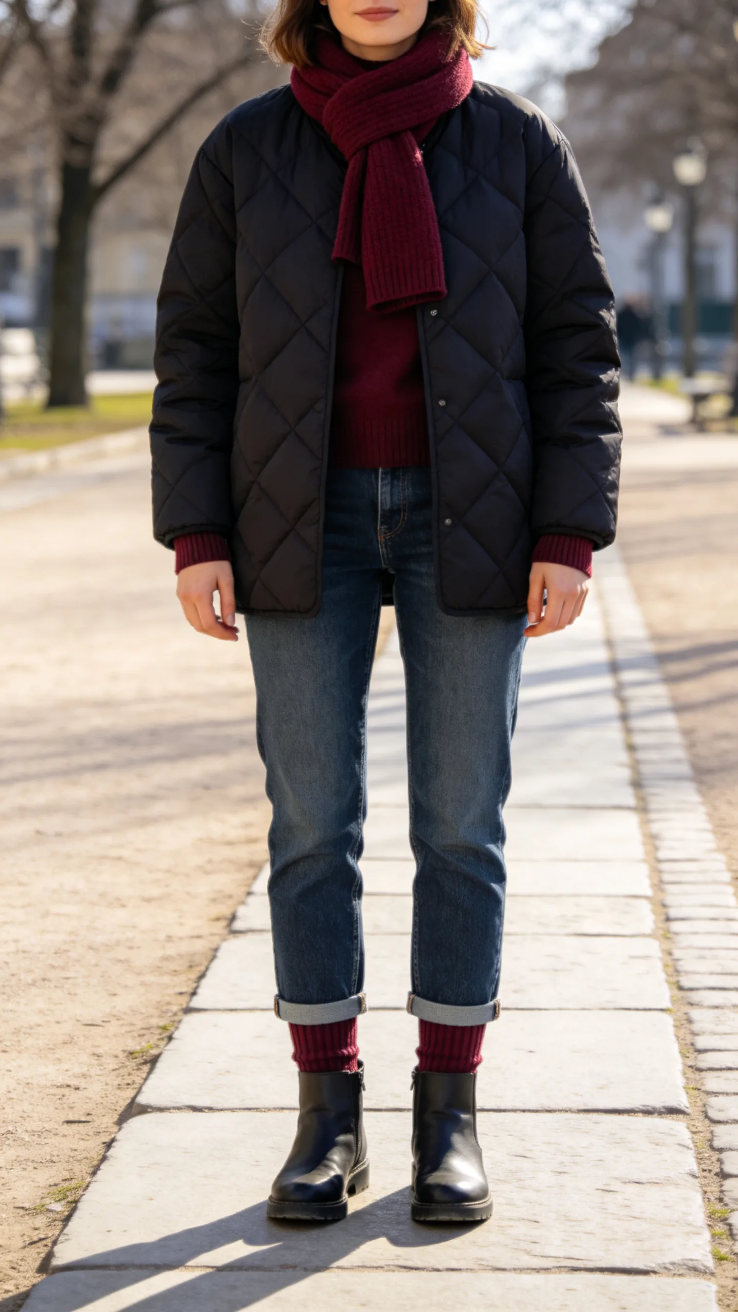 14. Cropped Jeans With Statement Winter Socks
