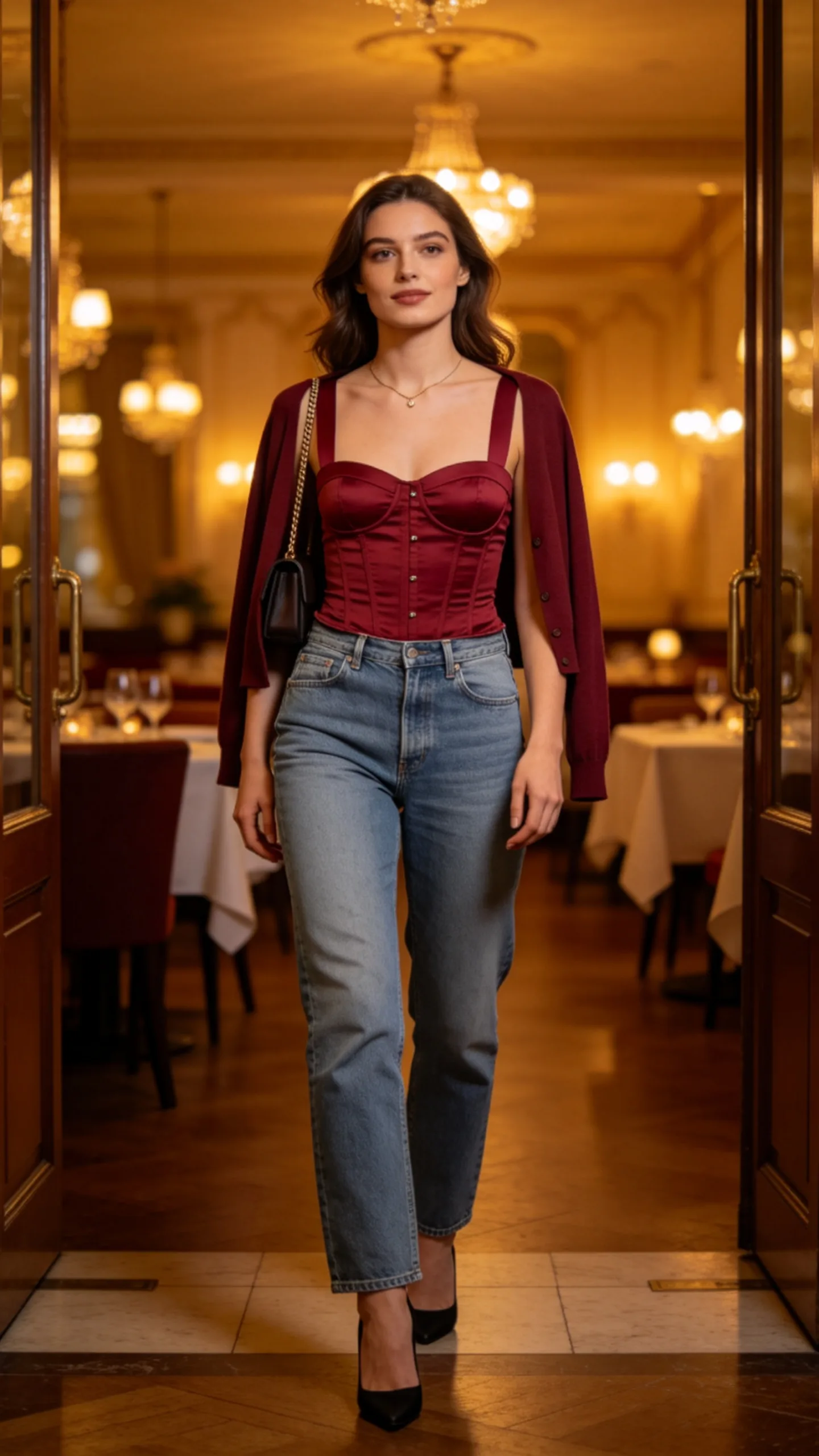 19. Low Waist Jeans With a Corset-Inspired Top