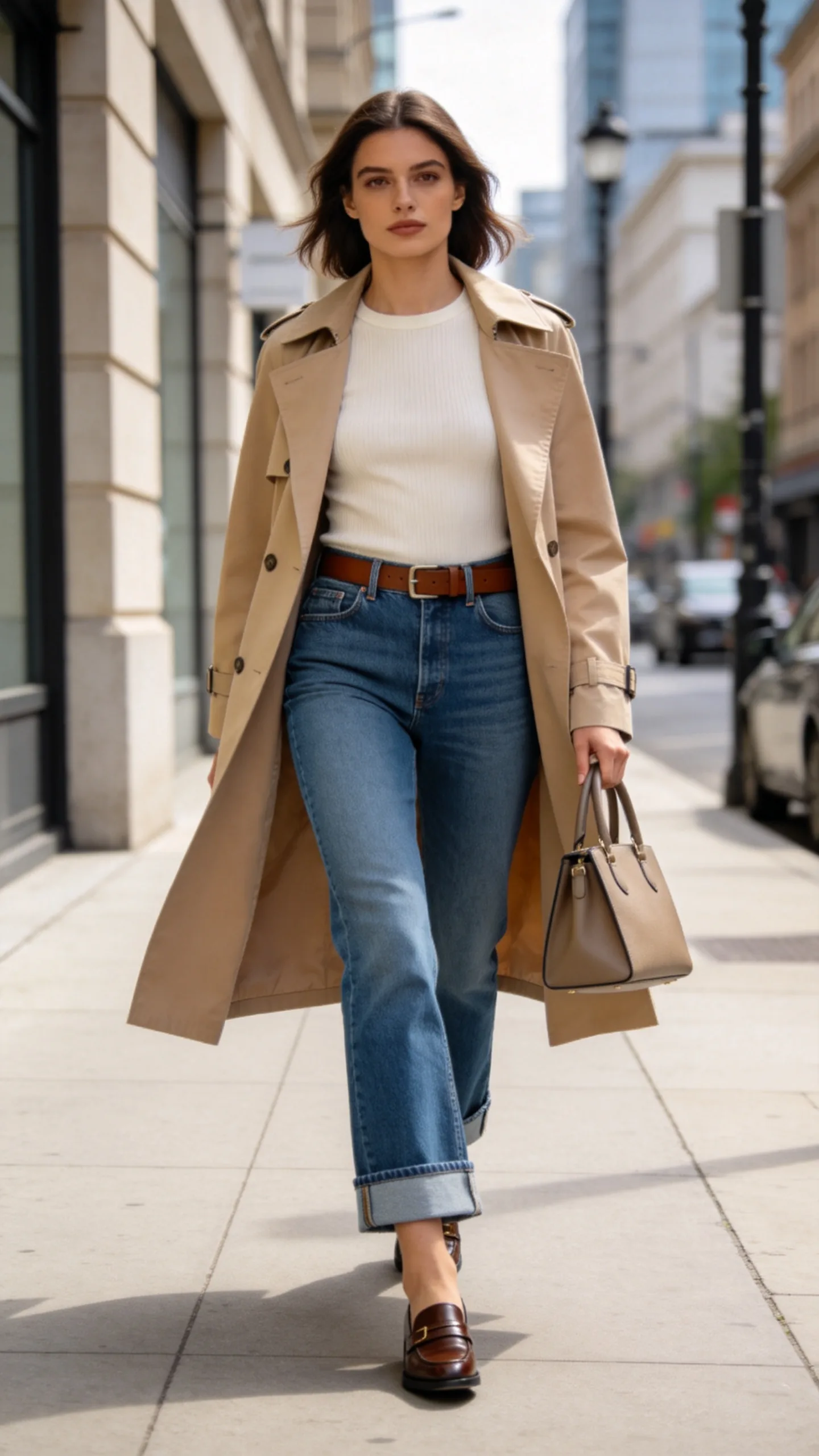 20. Cropped Flare Jeans With Loafers