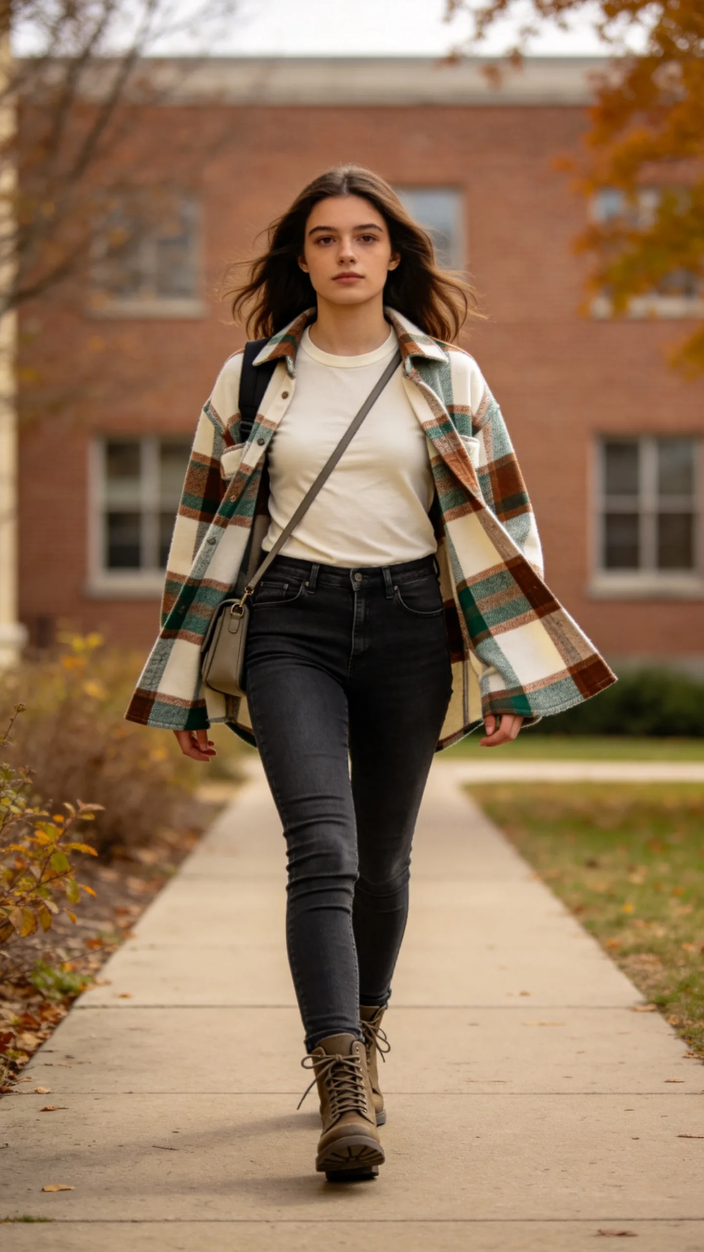 12. Skinny Jeans With an Oversized Flannel Shirt
