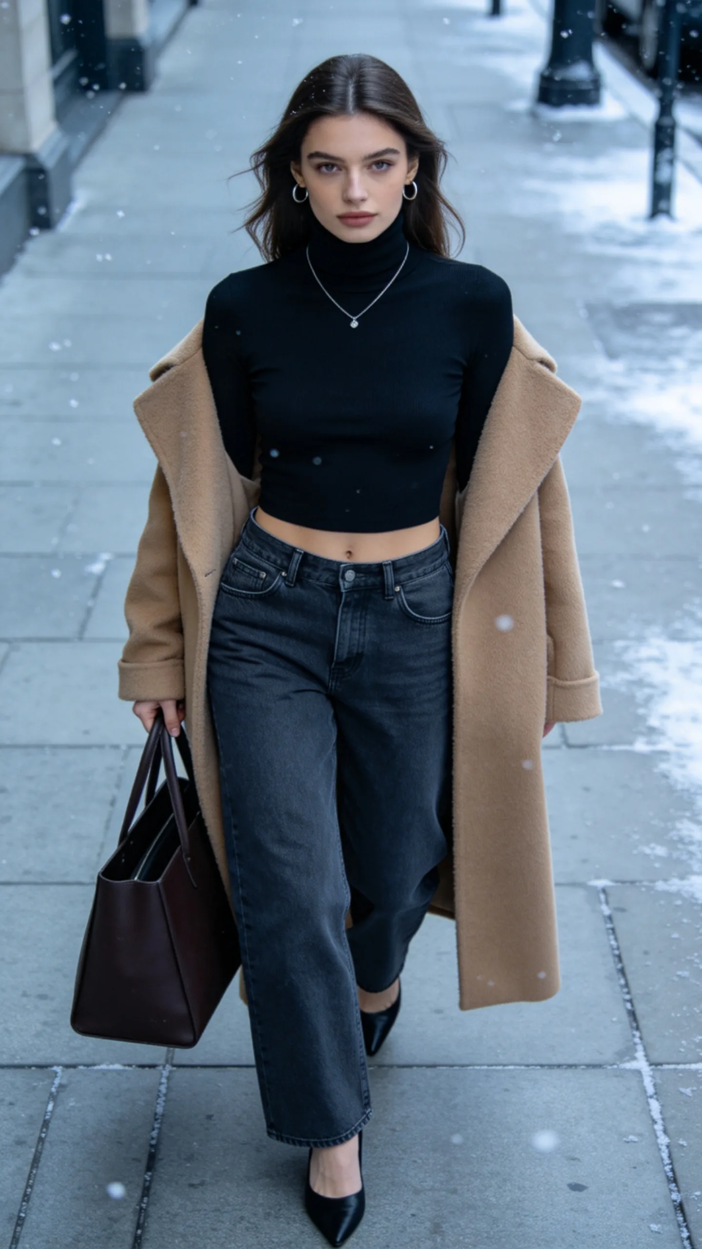 5. Black Turtleneck and Ankle Boots