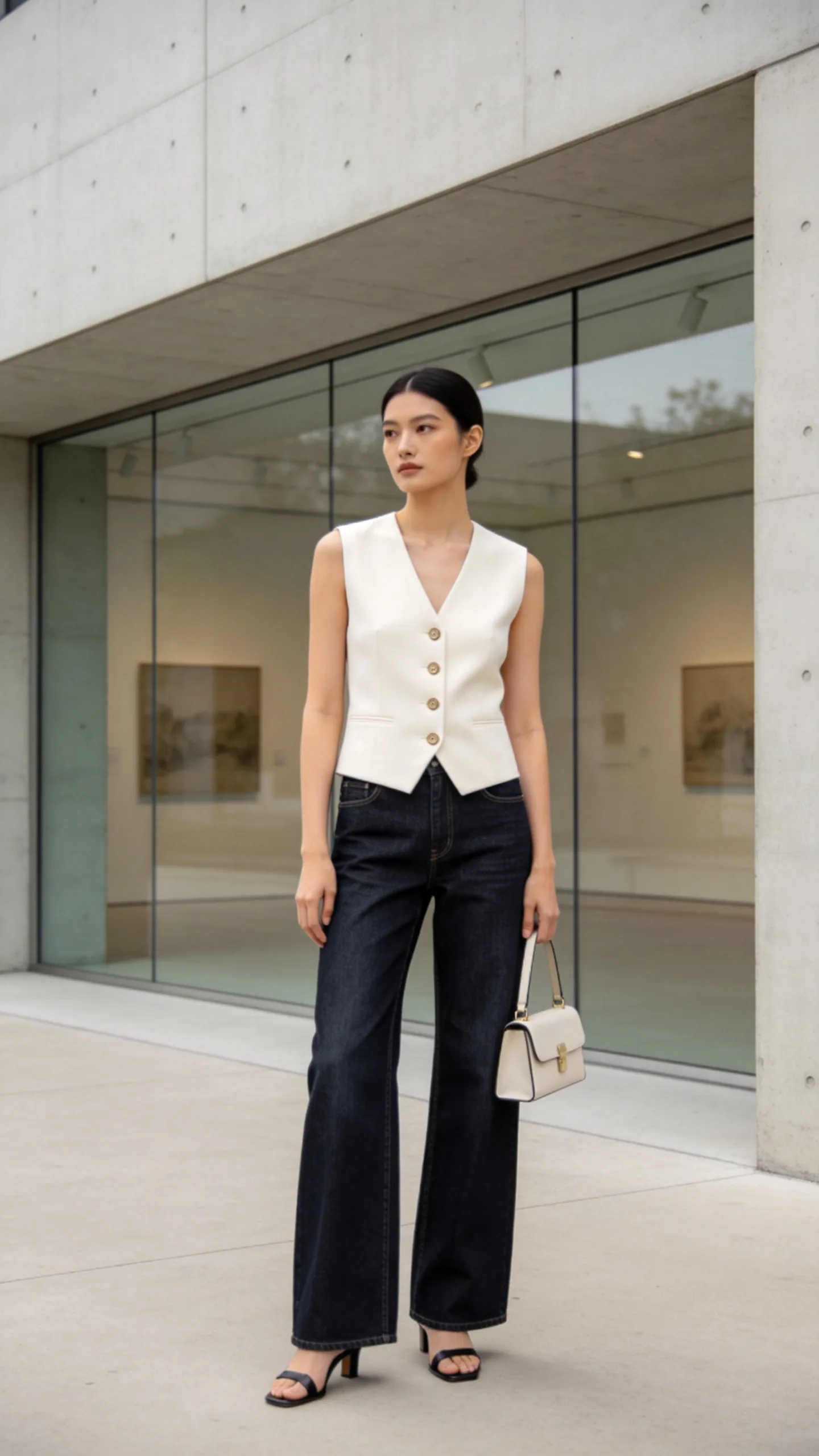 14. Vest Top and Slingback Shoes