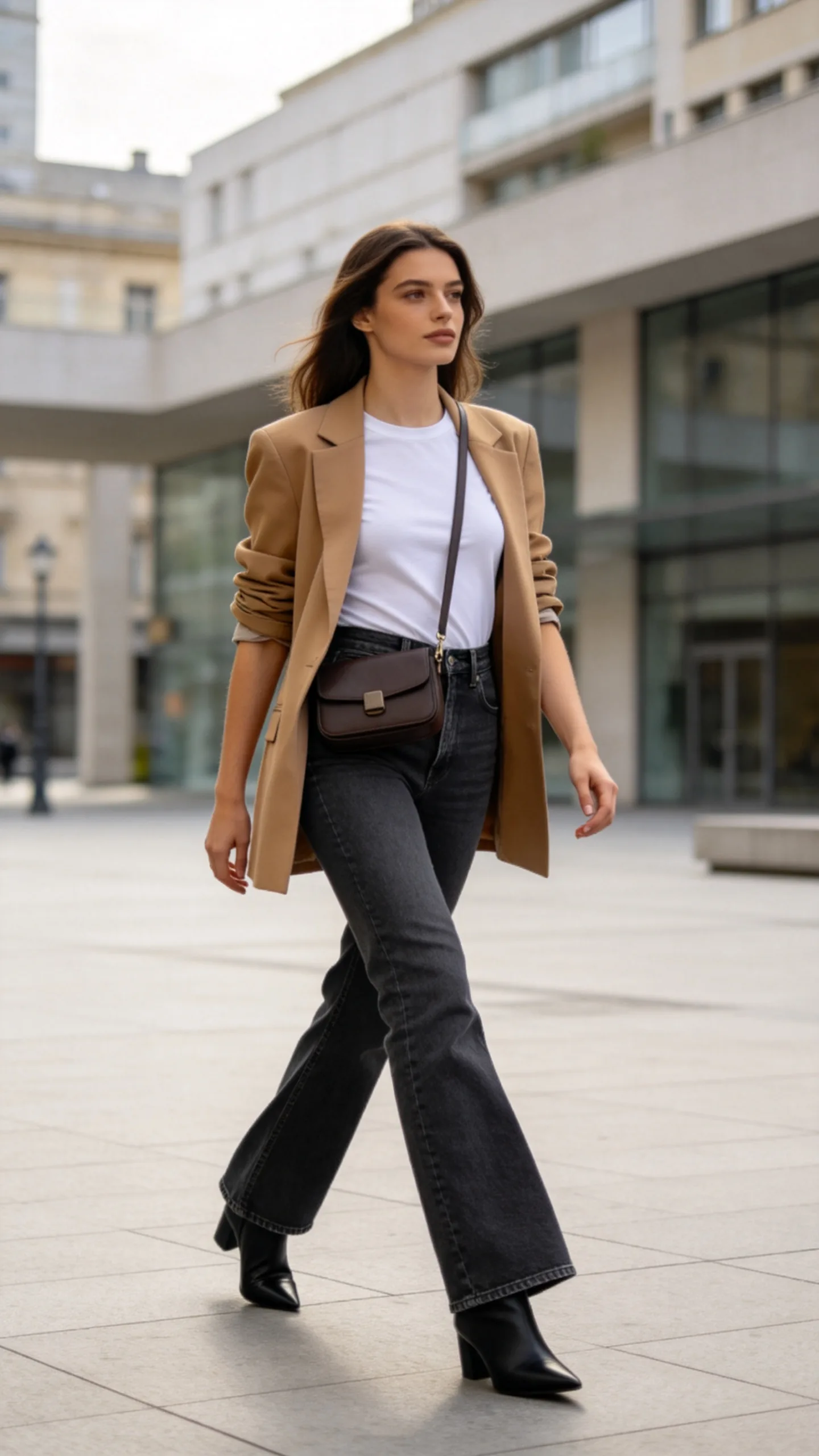 4. Layer a Blazer Over a Simple T-Shirt