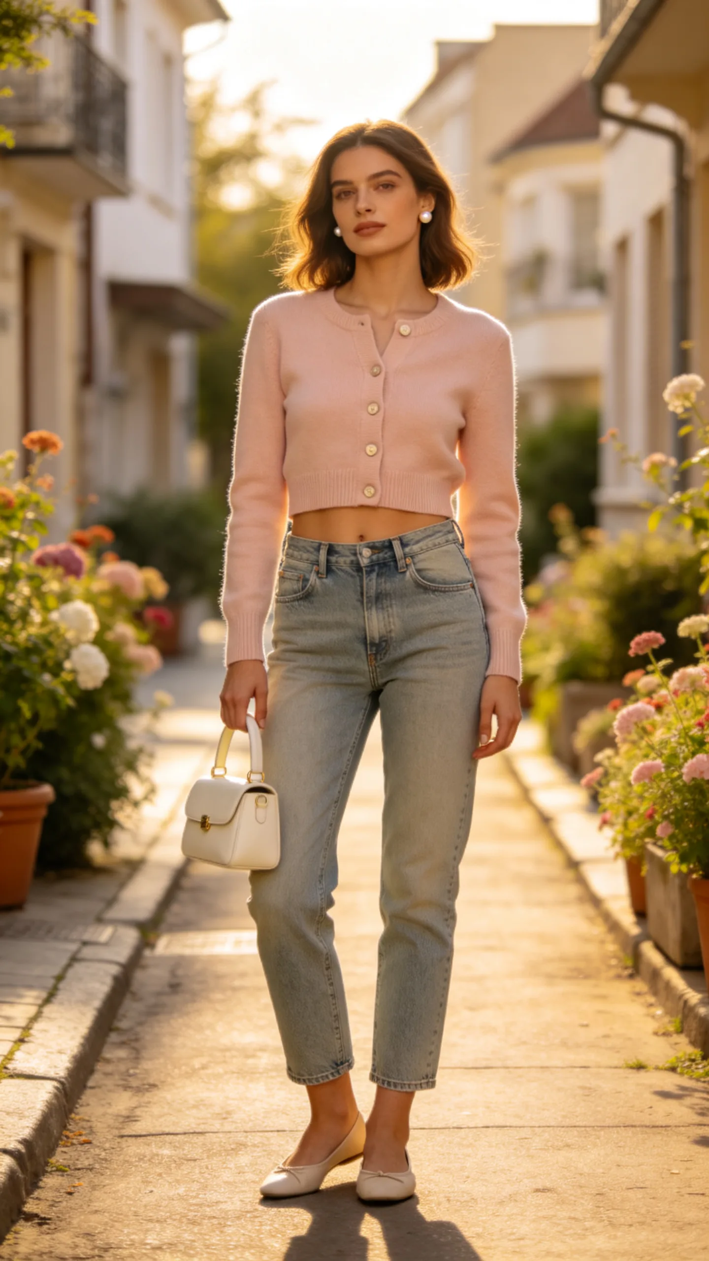 4. Mom Jeans With a Cropped Cardigan