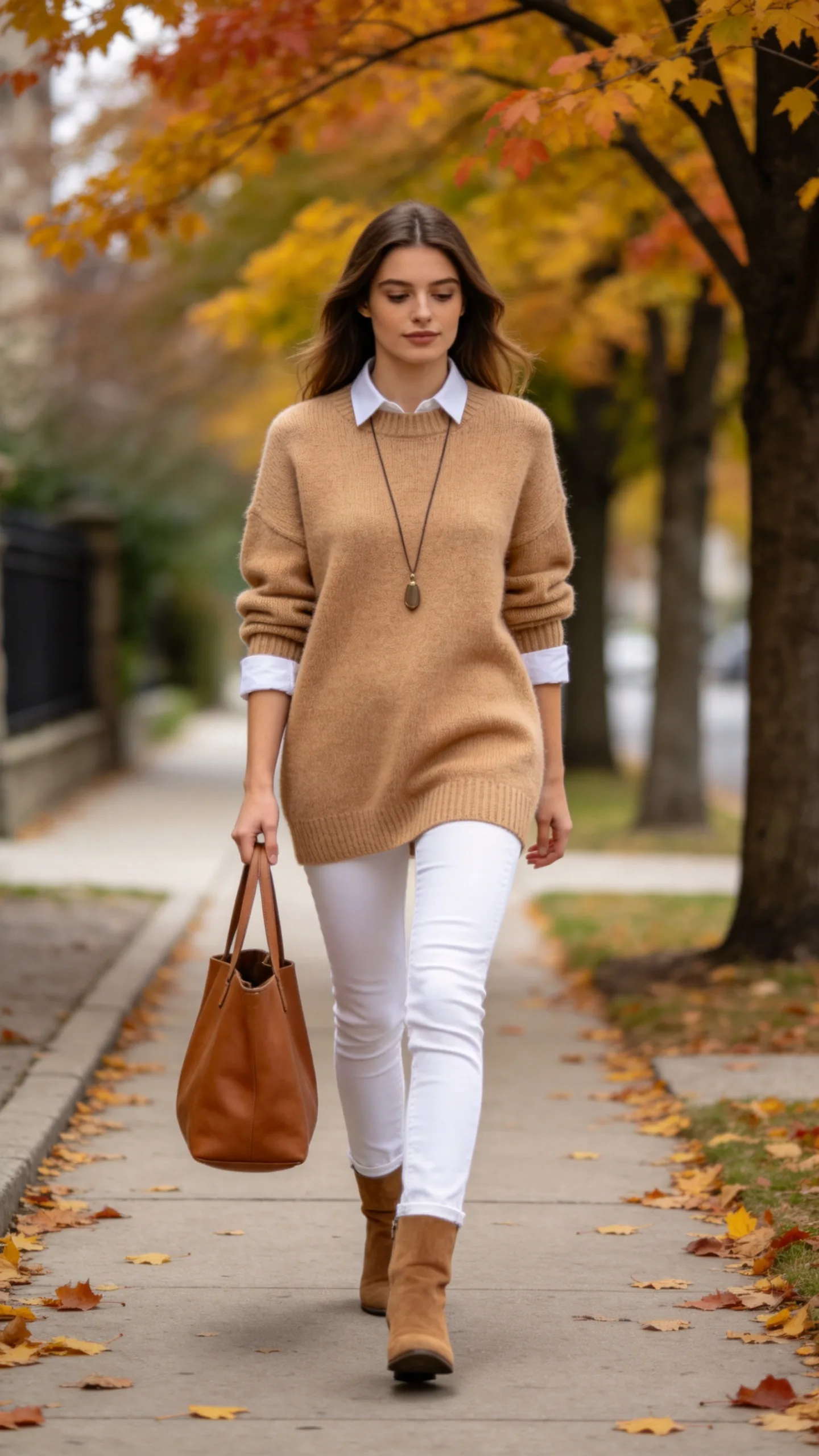 5. White Skinny Jeans With an Oversized Sweater
