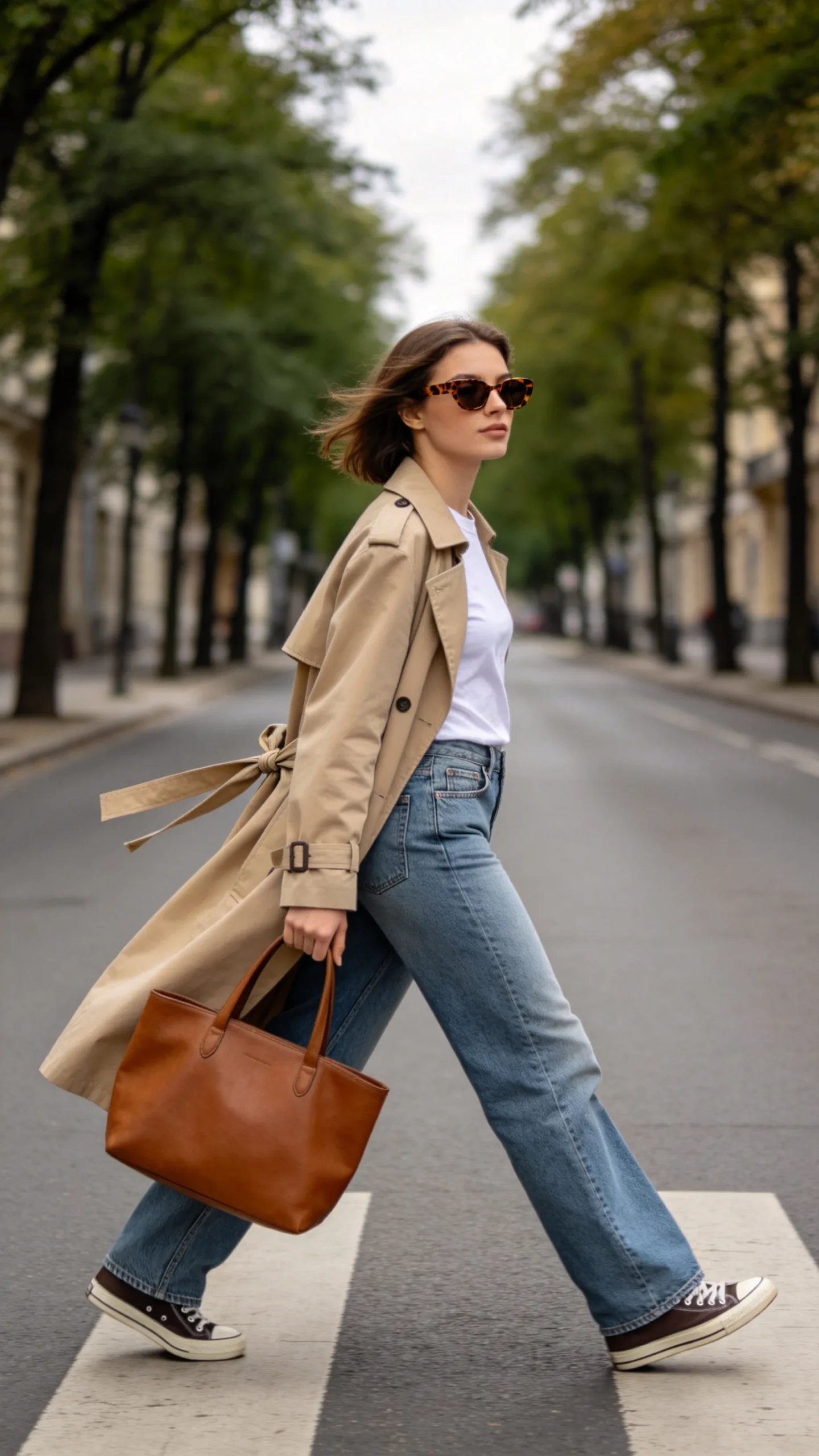 6. Relaxed Jeans With a Trench Coat