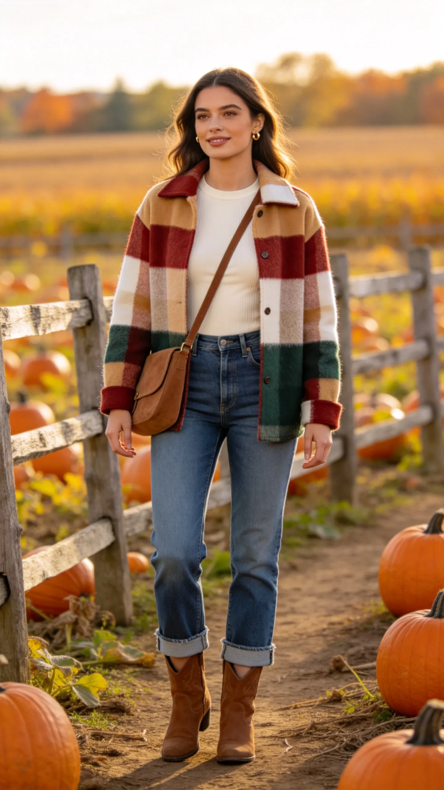 10. Cropped Jeans With a Shacket and Western Boots