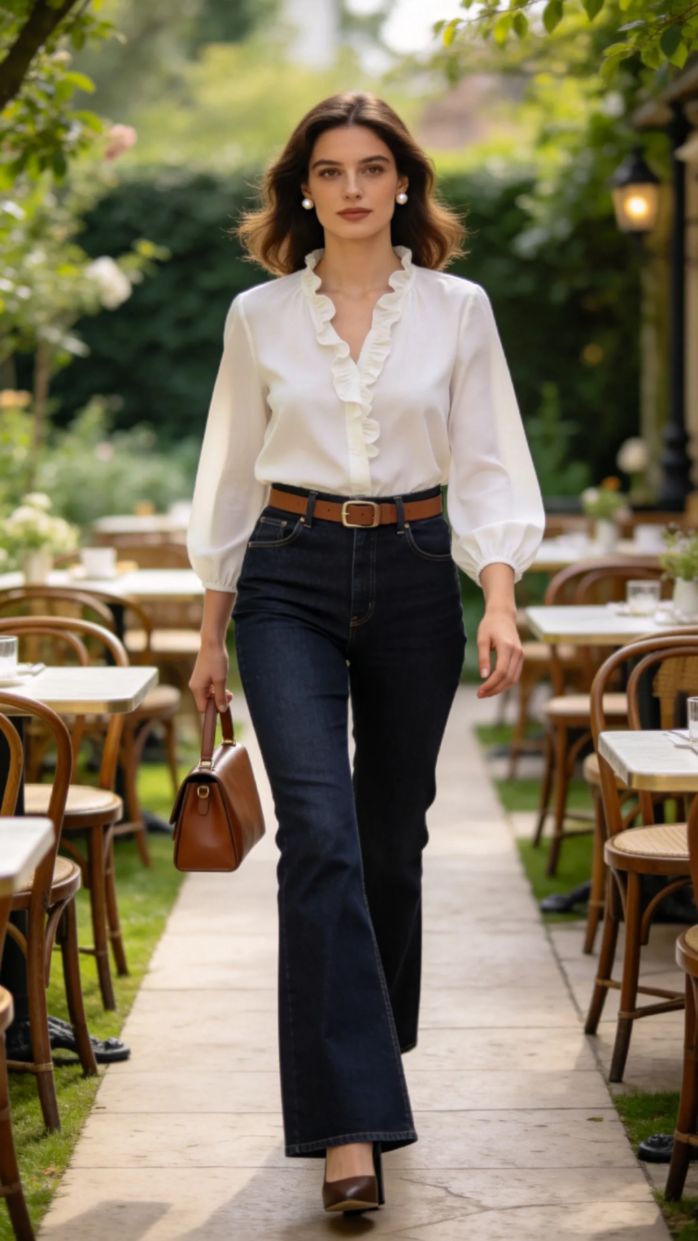 12. Soften the Look With a Feminine Blouse