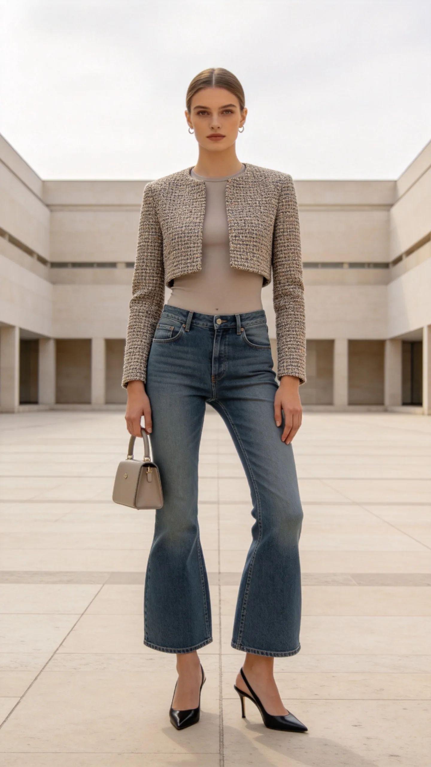 14. Barrel-Leg Jeans With a Cropped Jacket