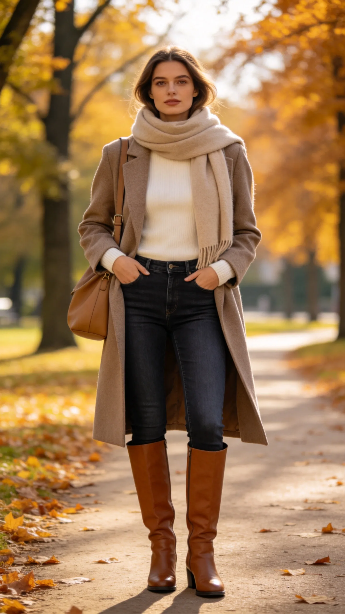 17. Skinny Jeans With Knee-High Boots