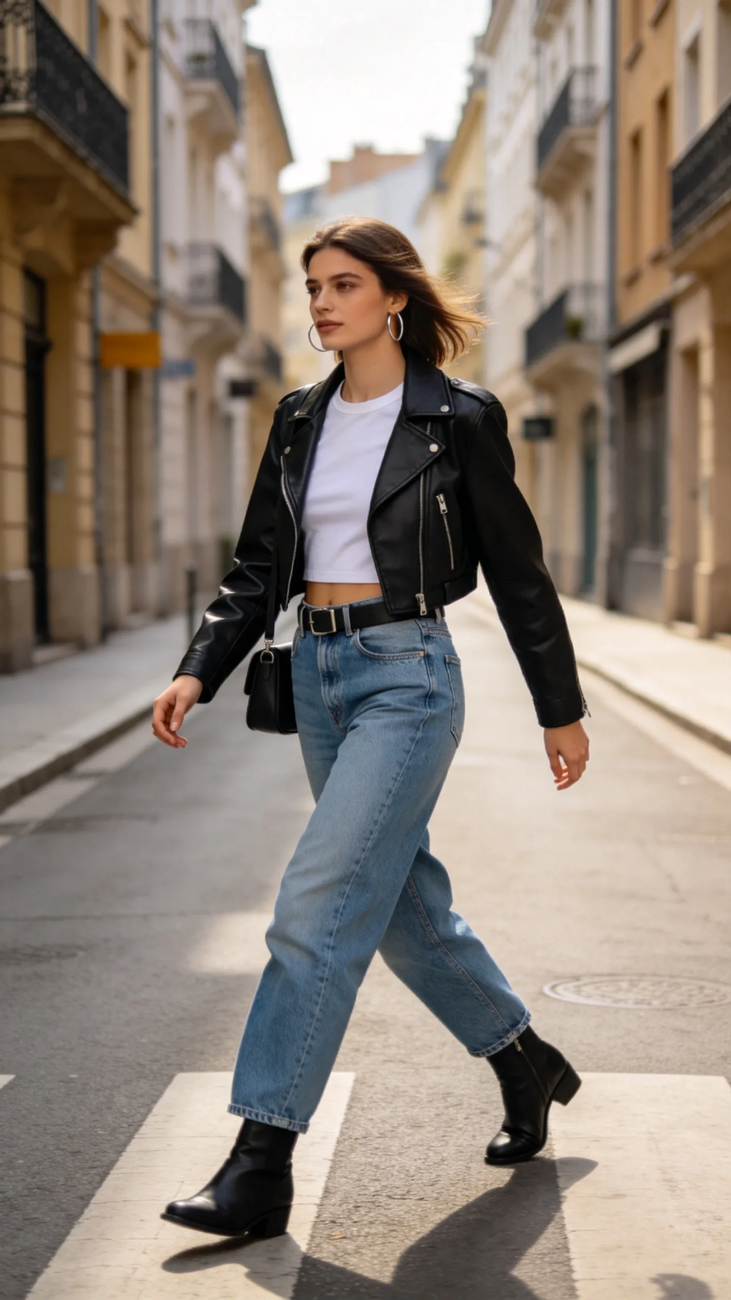18. Relaxed Jeans With a Leather Jacket