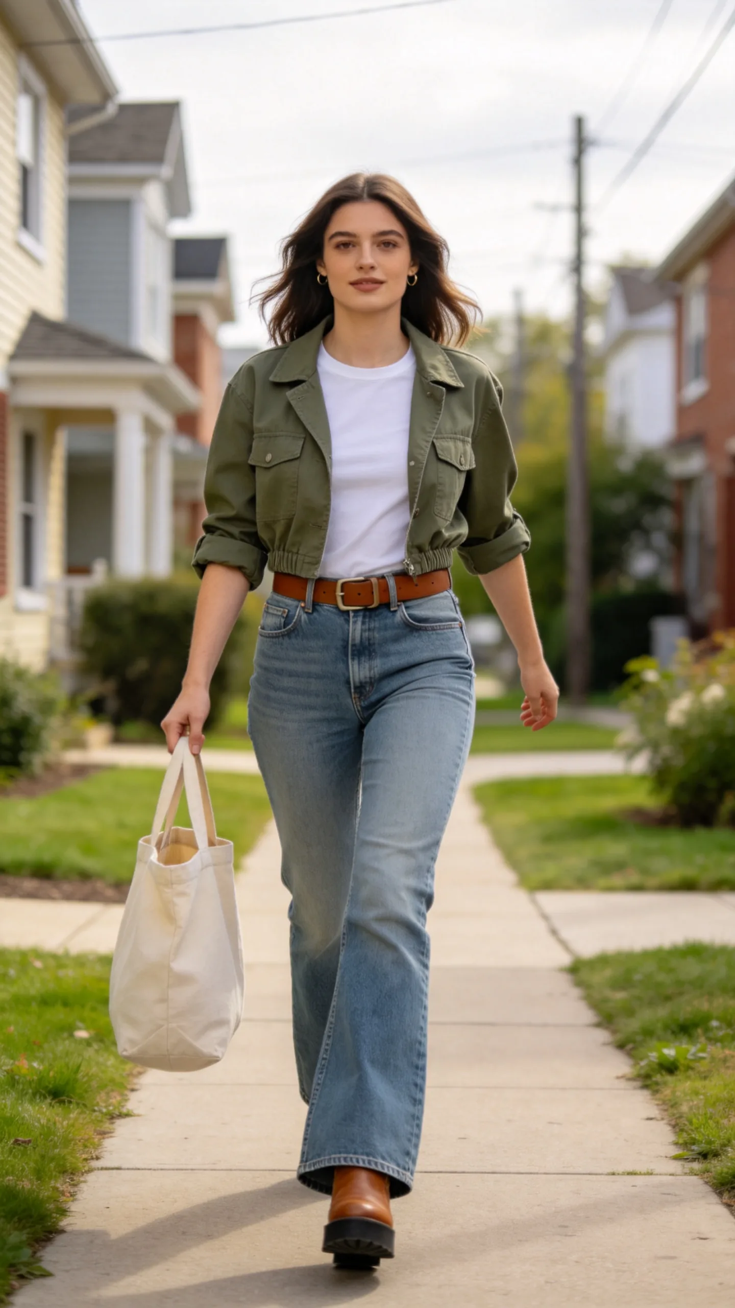 18. Pair Flare Jeans With a Utility Jacket