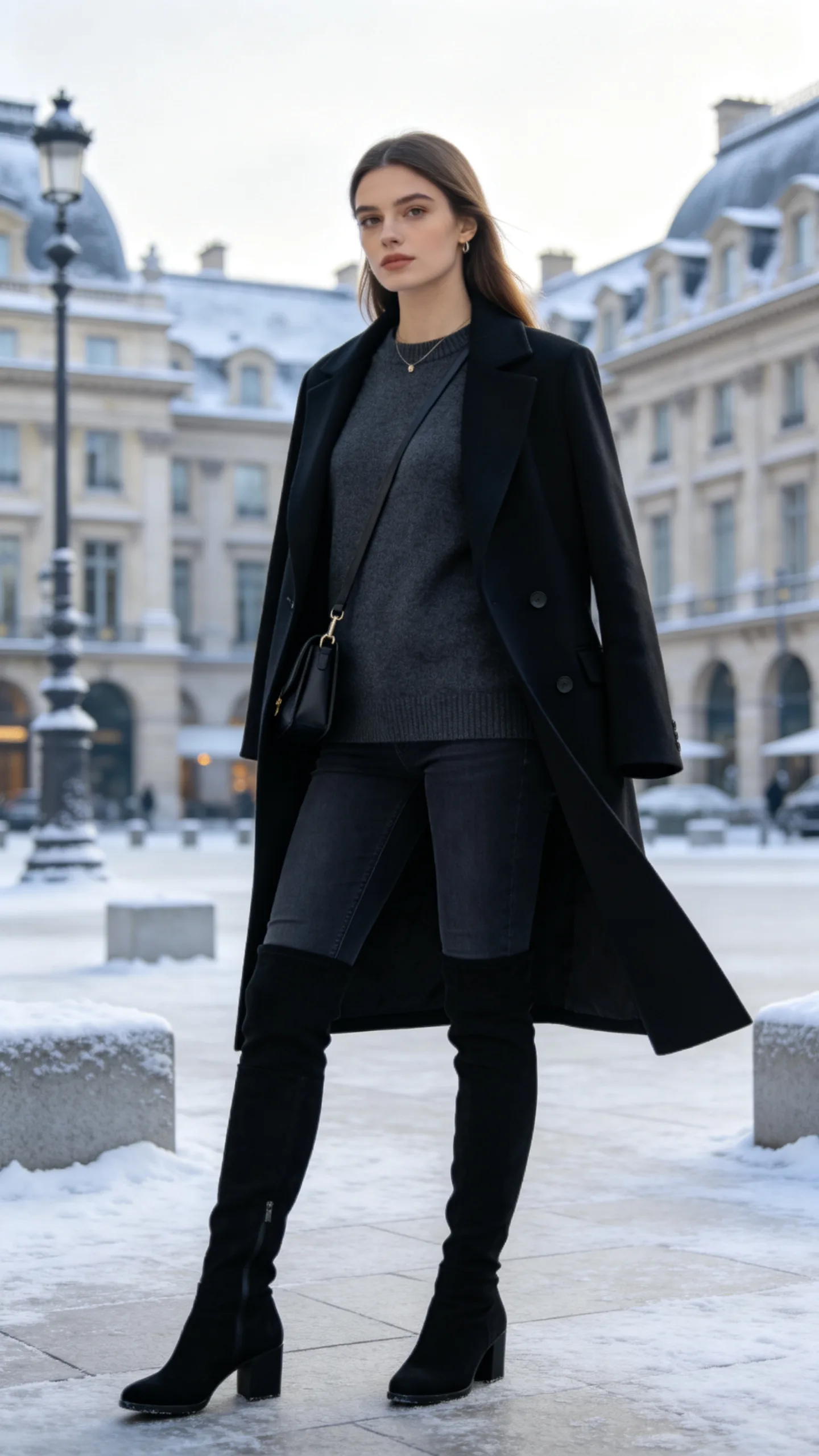 7. Dark Skinny Jeans With Over-the-Knee Boots