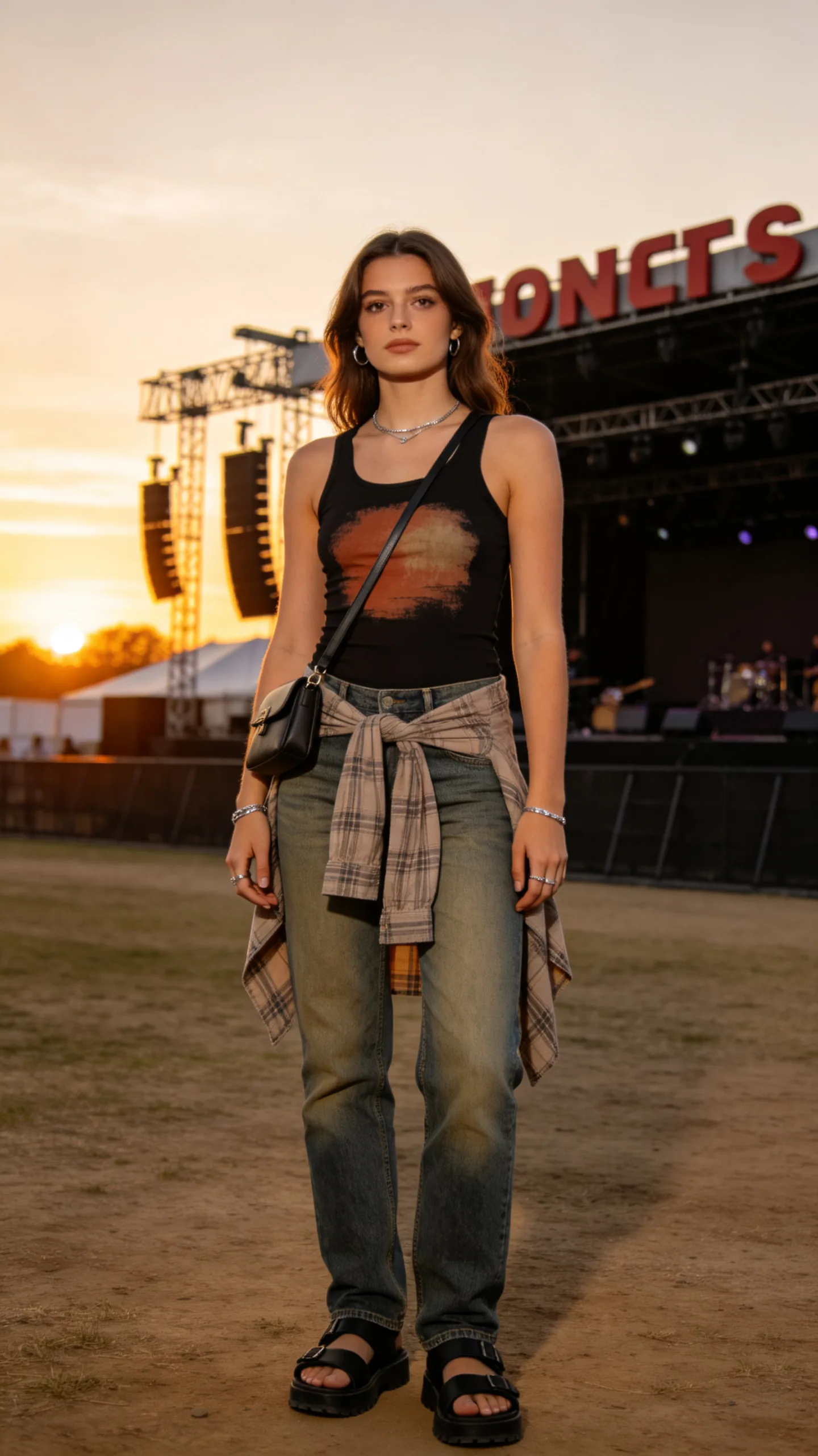 16. Vintage-Wash Jeans With a Graphic Tank